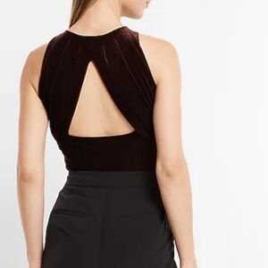 Express Chocolate Brown Velvet Bodysuit